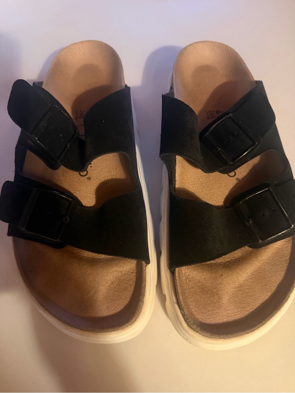 Papillio by Birkenstock Az Chunky Platform Sandal Black/White Size 41